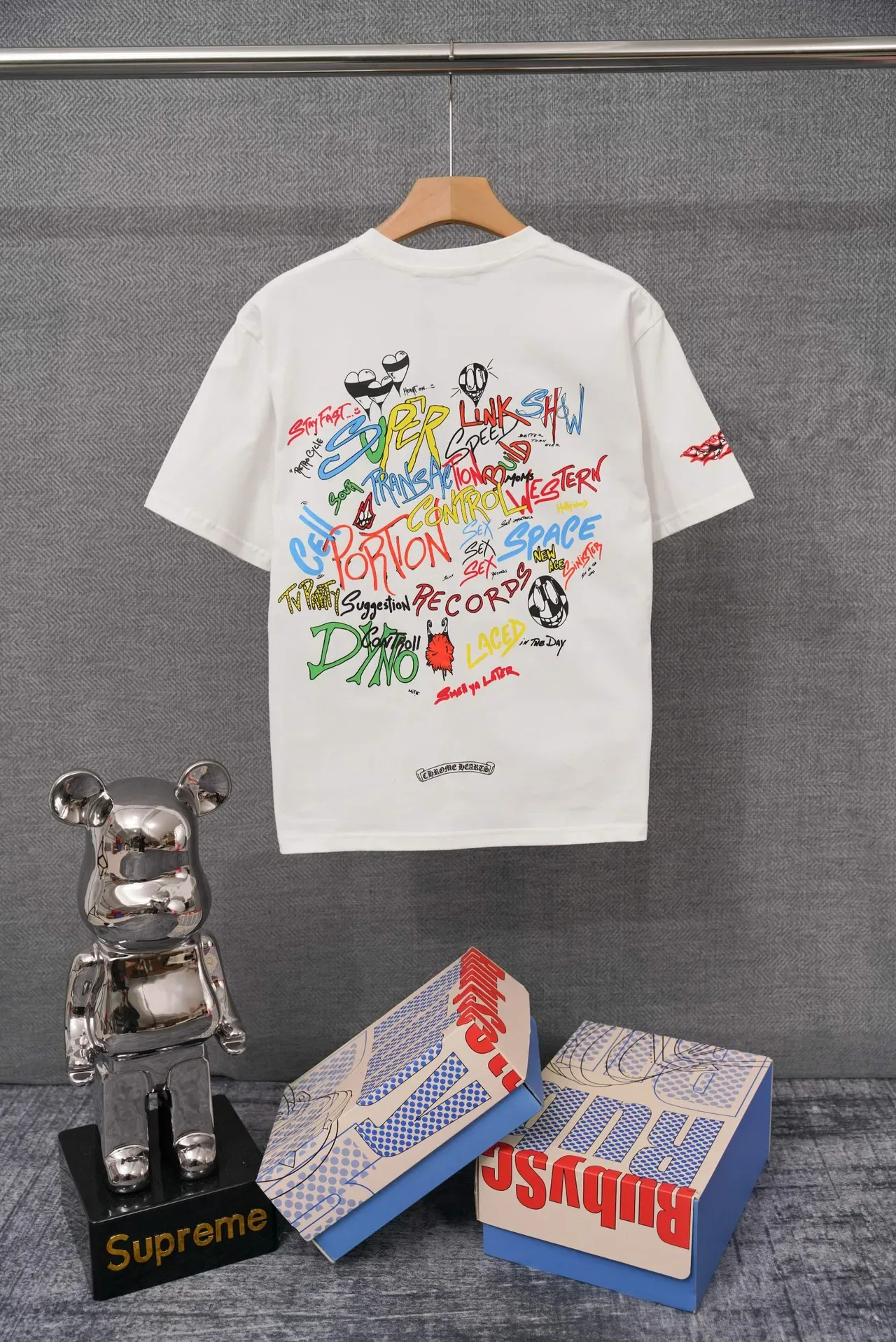 Chrome Hearts Graphic Print Multicolor Sleeve Logo T-Shirt 1