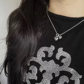 Chrome Hearts Collier avec pendentif croix en forme de cœur 2