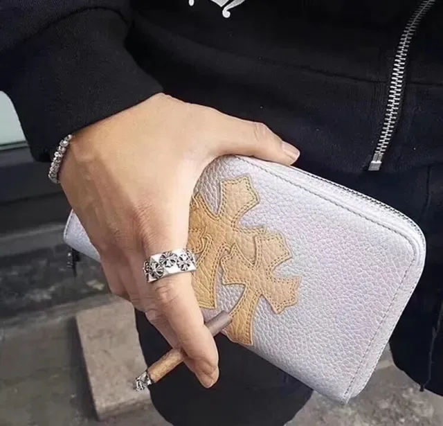 Chrome Hearts Bague Argent Noir Bande Hexagonale Motifs Floraux Croix Surélevés 2