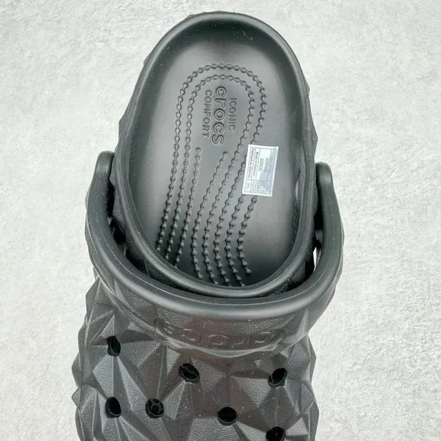 Crocs Echo Clog Black Geometric Faceted Clog 6