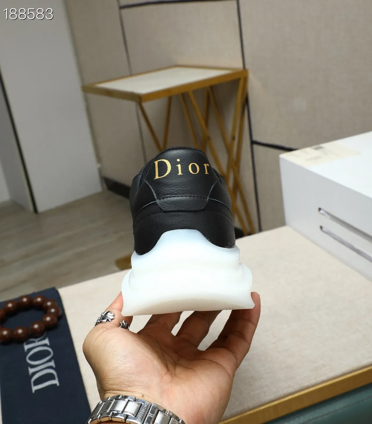 Dior B23 Black and Navy Monogram Mesh Lifestyle Sneakers 2