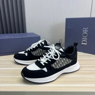 Dior B23 Black and White Monogram Chunky Sneakers