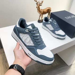 Dior B23 أزرق وأبيض Monogram حذاء رياضي ستايل حياة