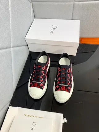 Dior B23 Leopard-Print Black and Red Lifestyle Sneakers 6