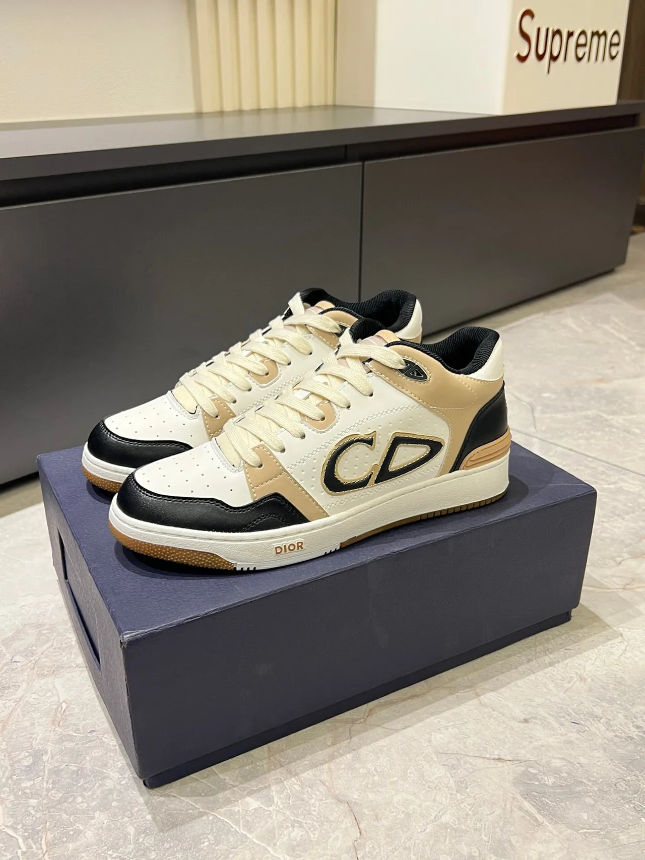 Dior B23 Monogram Color-Block Lifestyle Sneakers 4