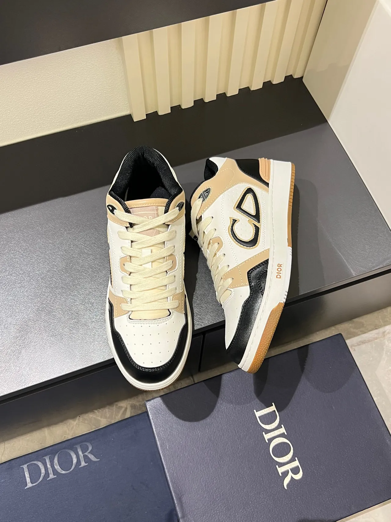 Dior B23 Monogram Color-Block Lifestyle Sneakers 5