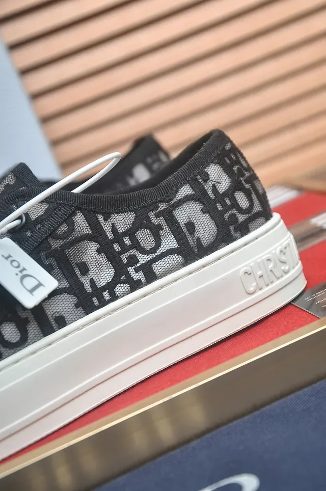 Dior B23 Monogram Mesh 白色平台生活款运动鞋 2