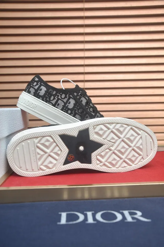 Dior B23 Monogram Mesh 白色平台生活款运动鞋 3