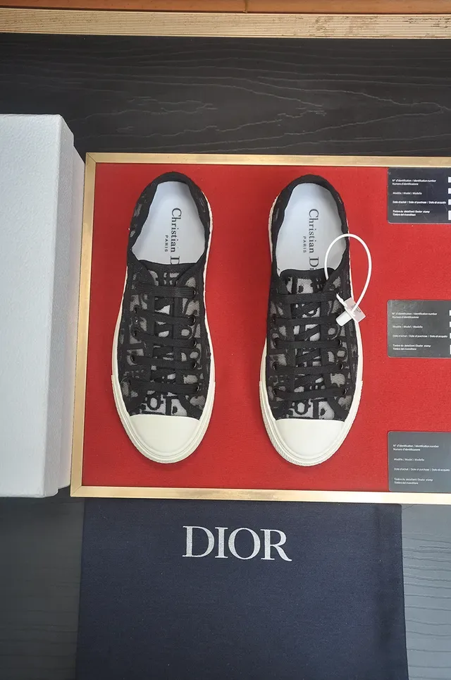 Dior B23 Monogram Mesh 白色平台生活款运动鞋 5