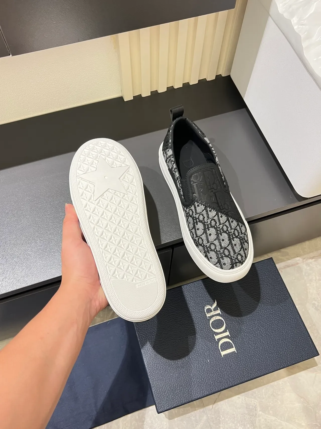 Dior B23 Monogram Slip-On Lifestyle Sneakers 3