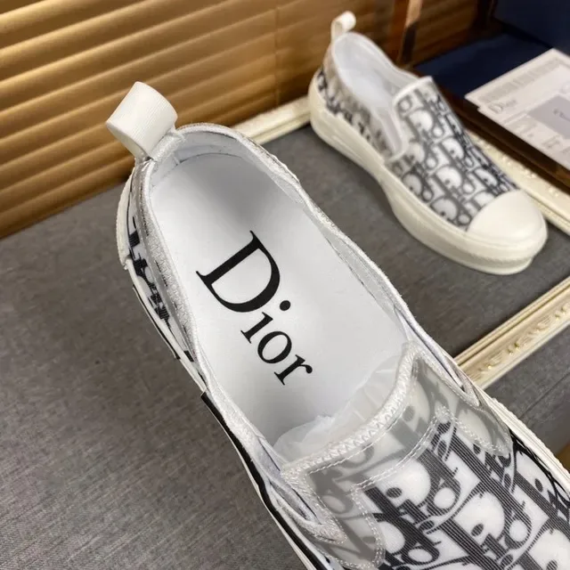 Dior B23 Monogram Transparent Mesh Slip-On Lifestyle Sneakers 2