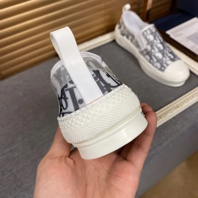 Dior B23 Monogram Transparent Mesh Slip-On Lifestyle Sneakers 3