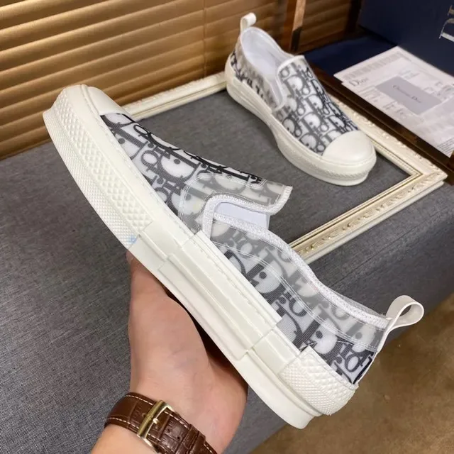 Dior B23 Monogram Transparent Mesh Slip-On Lifestyle Sneakers 6