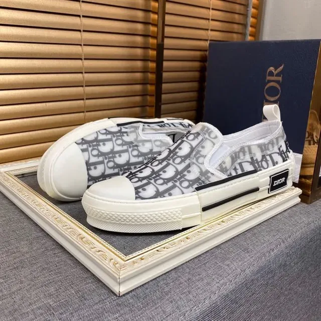 Dior B23 Monogram Transparent Mesh Slip-On Lifestyle Sneakers 7