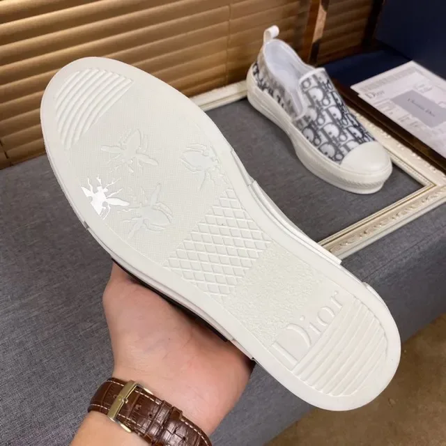 Dior B23 Monogram Transparent Mesh Slip-On Lifestyle Sneakers 9