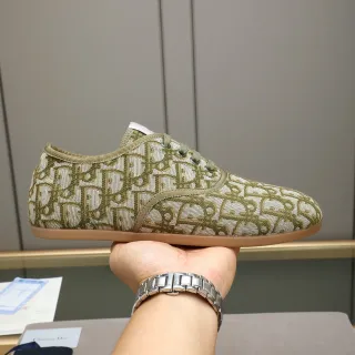 Dior B23 Olive Monogram Jacquard Lifestyle Sneakers