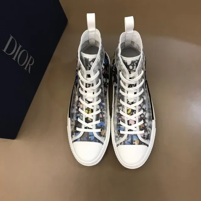 Dior B23 Transparent Oblique Print High-Top Lifestyle Sneakers 5