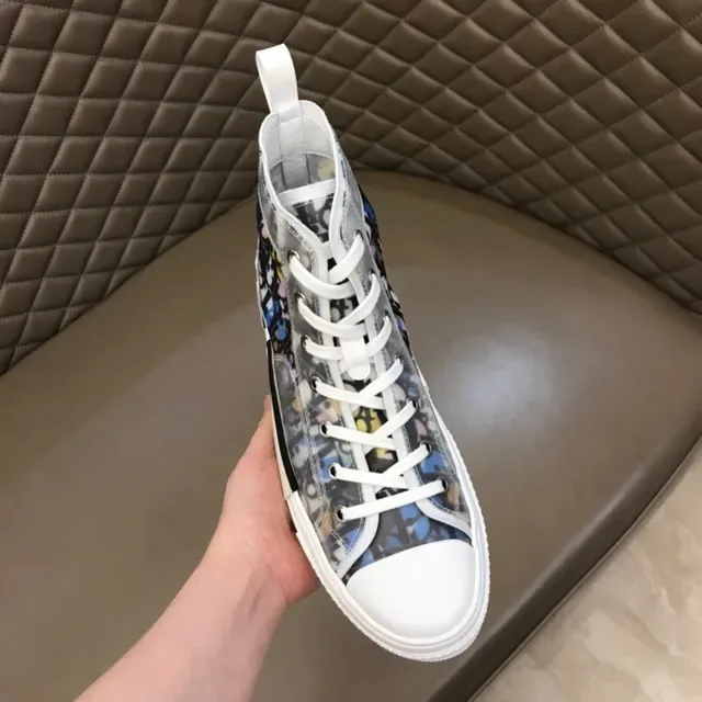 Dior B23 Transparent Oblique Print High-Top Lifestyle Sneakers 6