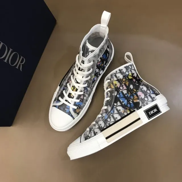 Dior B23 Transparent Oblique Print High-Top Lifestyle Sneakers 8