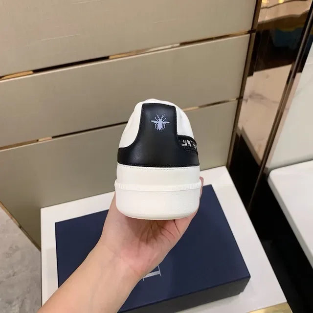 Dior B23 White and Black Monogram Overlay Lifestyle Sneakers 3