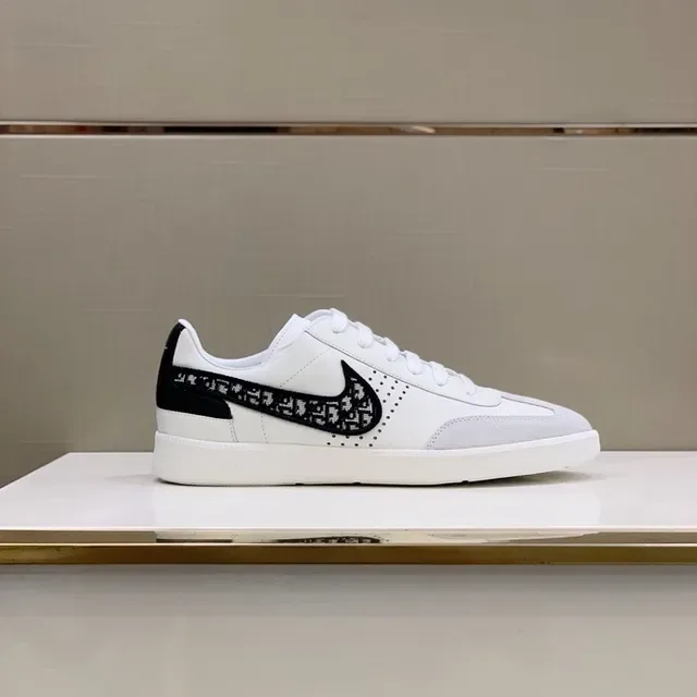 Dior B23 White and Black Monogram Overlay Lifestyle Sneakers 8