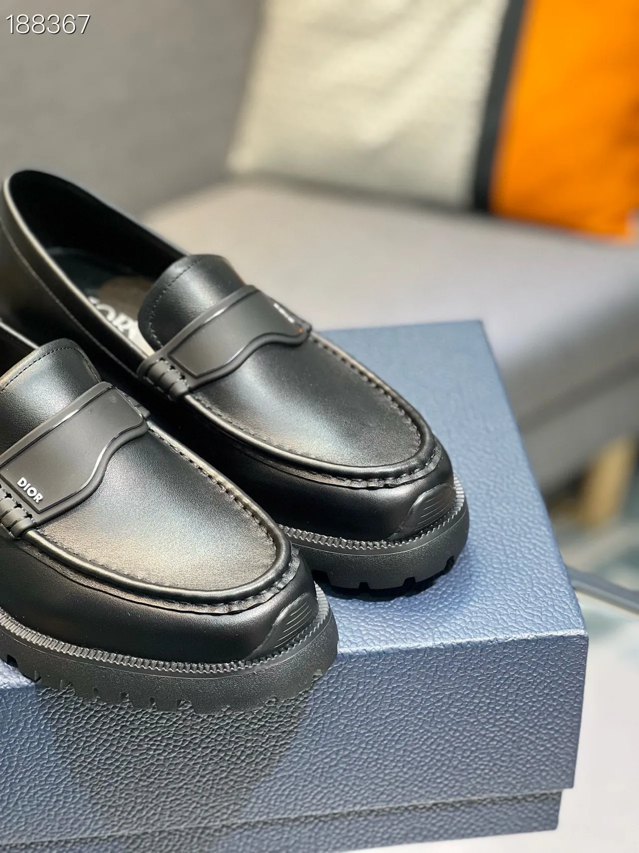 Dior B27 Black Leather Strap Loafers 5