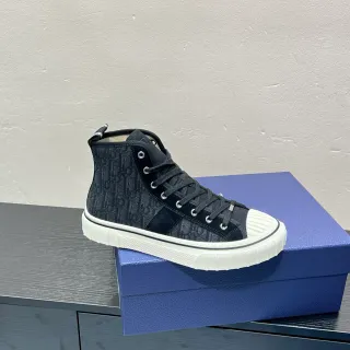 Dior B27 Monogrammed Canvas High-Top Lifestyle Sneakers