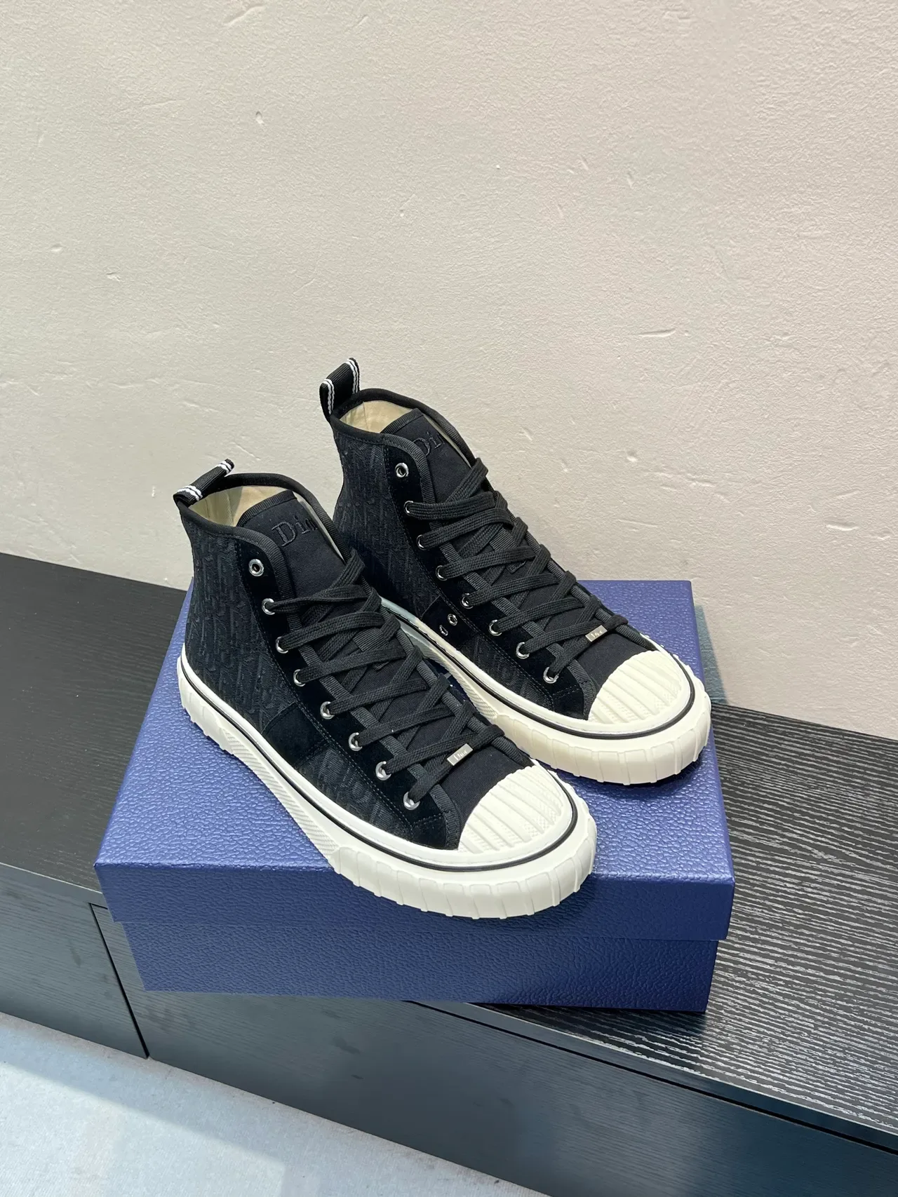 Dior B27 Monogrammed Canvas High-Top Lifestyle Sneakers 5