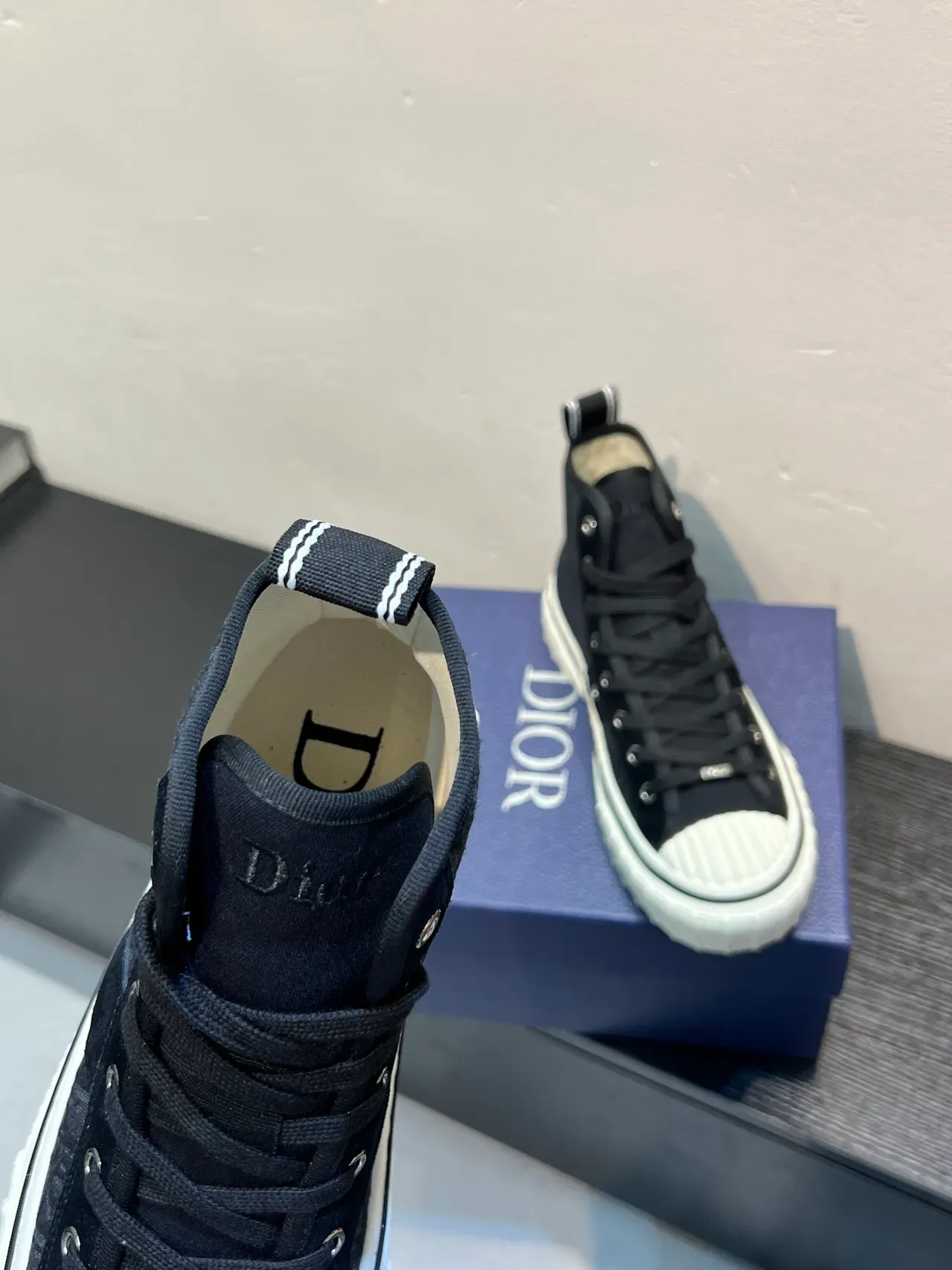Dior B27 Monogrammed Canvas High-Top Lifestyle Sneakers 7