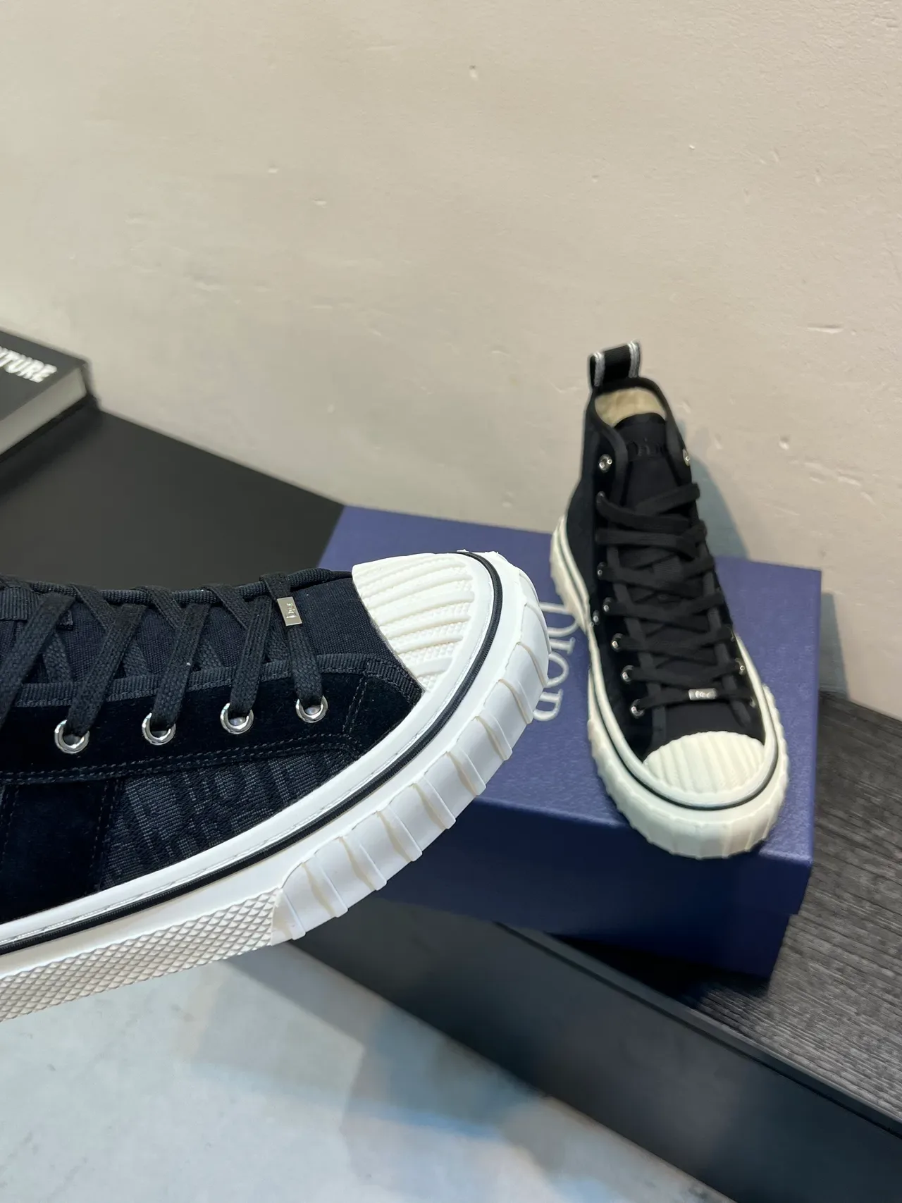Dior B27 Monogrammed Canvas High-Top Lifestyle Sneakers 8