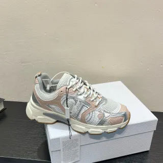 Dior B27 Oblique Print Pink Silver Chunky Sneakers