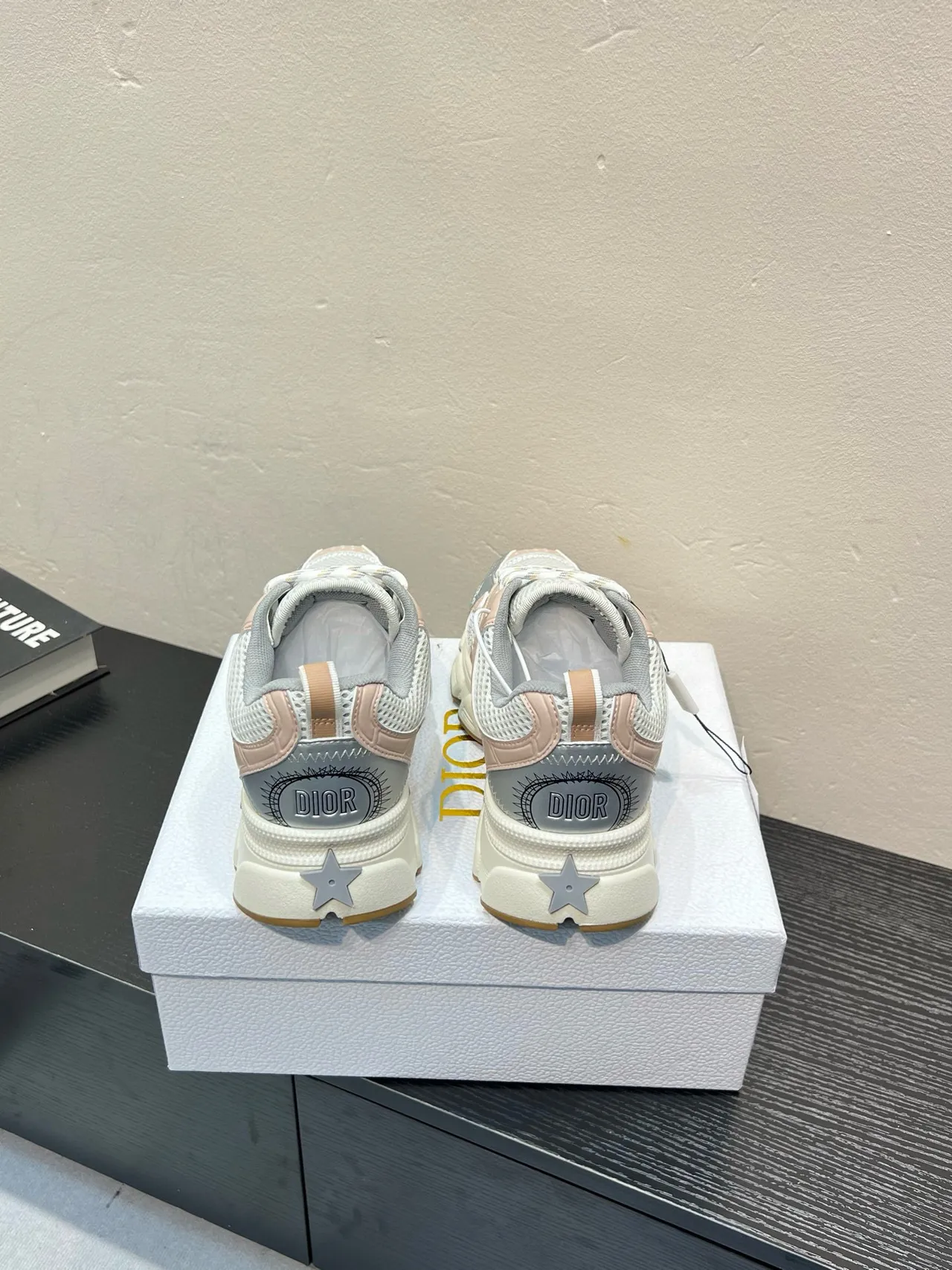 Dior B27 Oblique Print Pink Silver Chunky Sneakers 6