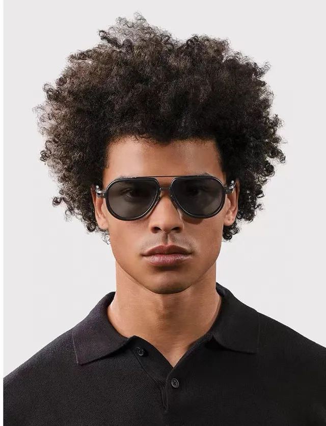 Dior Black Aviator Silhouette Double Bridge Construction Sunglasses 7