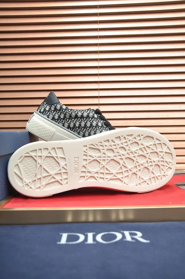 Dior Black Beige Monogram Canvas Upper Embroidered CD Logo Lifestyle Sneakers 8