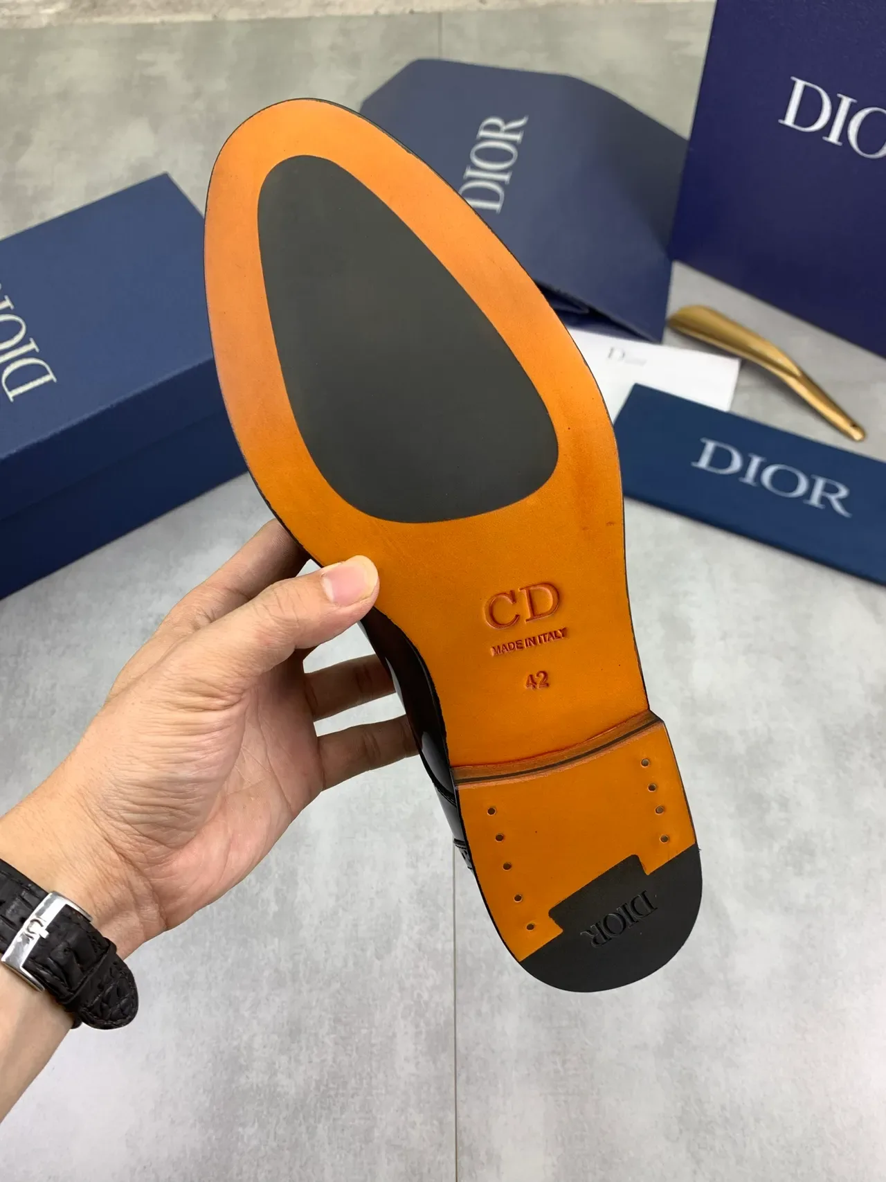 Dior Sapatos Oxford Brogue Preto de Cap-Toe 3