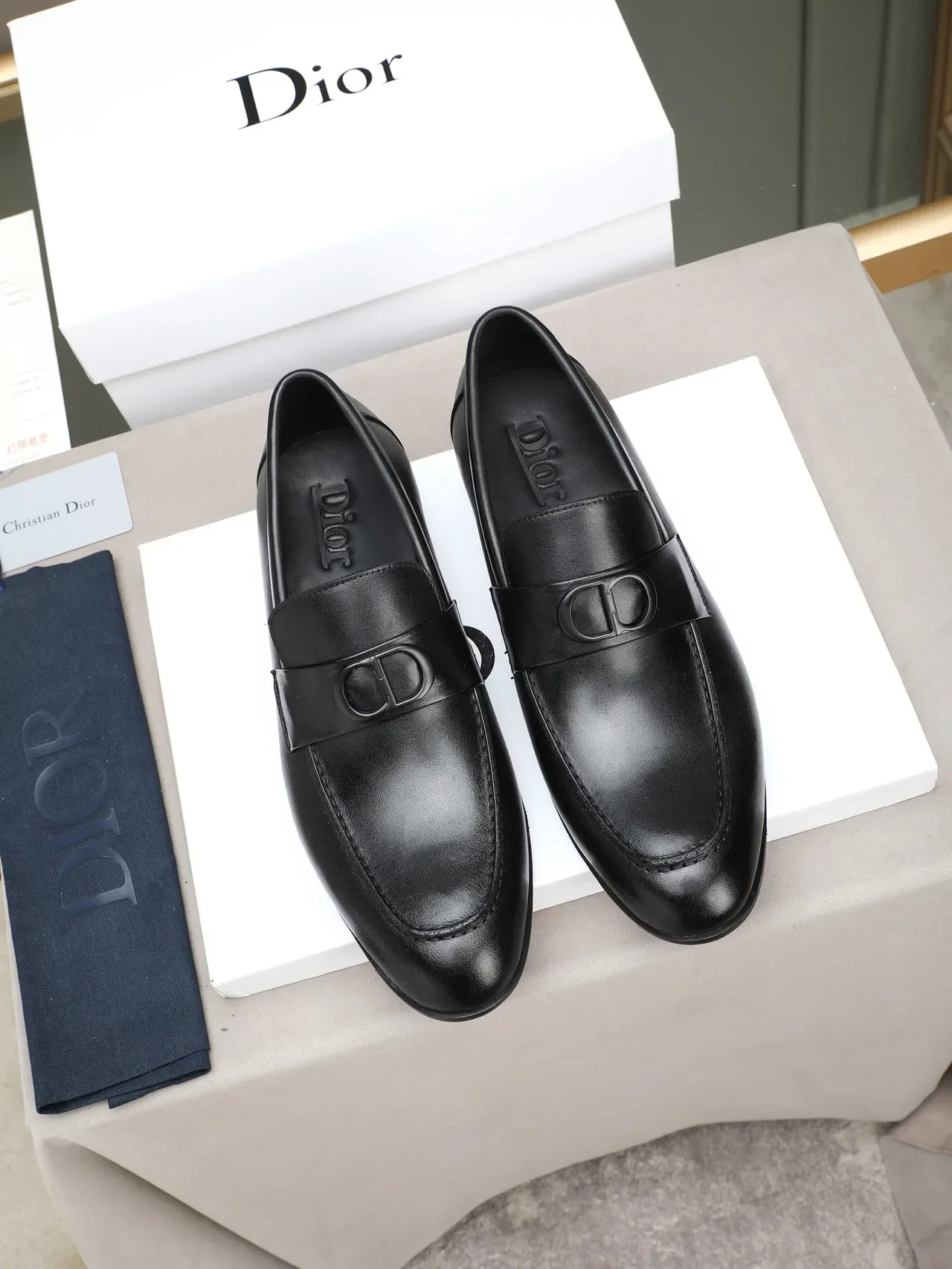 Dior Black Leather Penny Loafer 2