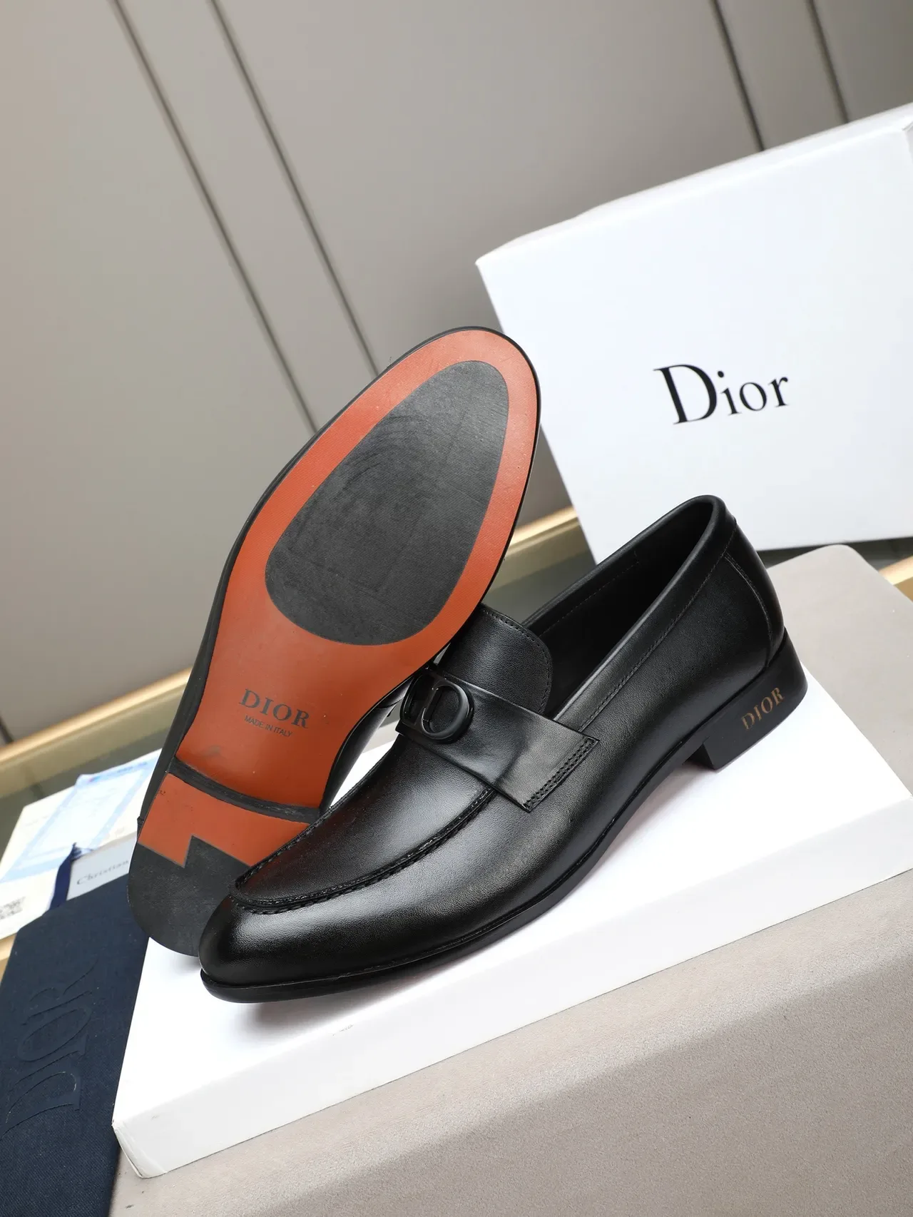 Dior Black Leather Penny Loafer 4