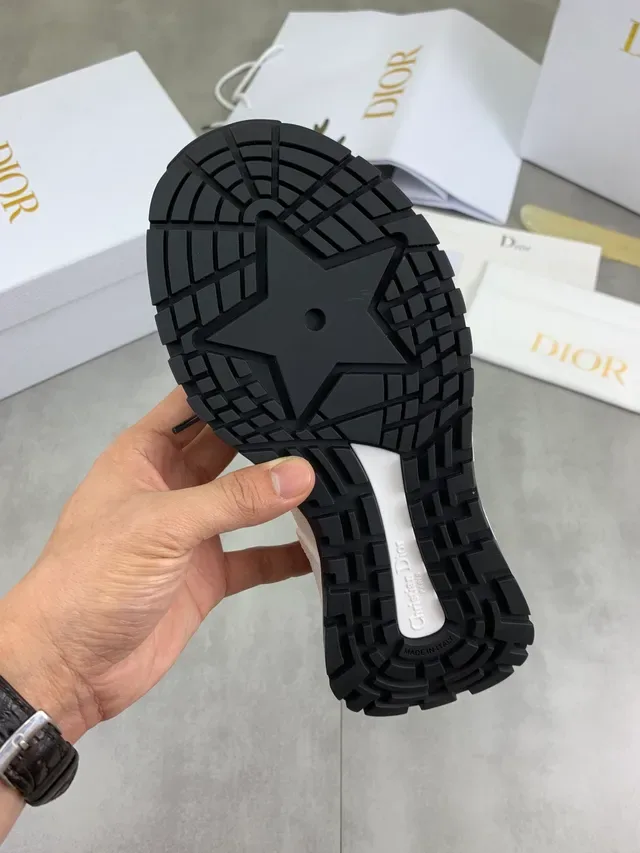 Dior Sneakers Lifestyle Noir Blanc à Col de Chaussette Tricoté 2