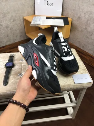 Dior Black White Sole Mesh And Synthetic Overlay Chunky Sneakers 2