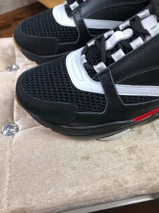 Dior Black White Sole Mesh And Synthetic Overlay Chunky Sneakers 6