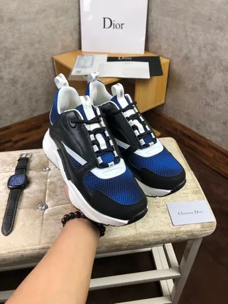 Dior Blue Black Sole Mesh And Synthetic Overlay Chunky Sneakers 2