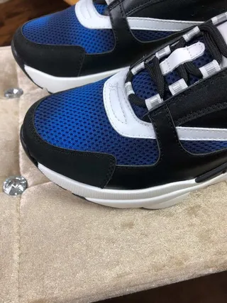 Dior Blue Black Sole Mesh And Synthetic Overlay Chunky Sneakers 3