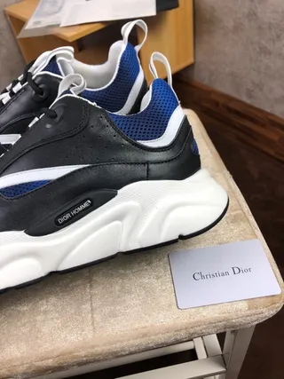 Dior Blue Black Sole Mesh And Synthetic Overlay Chunky Sneakers 9