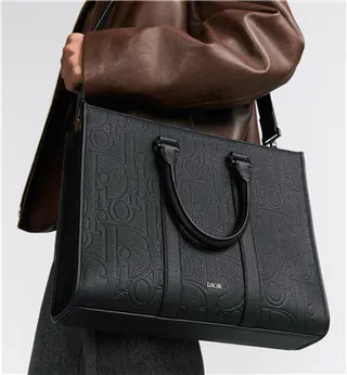 Dior Book Tote bolsa tote Bege e Navy Oblique Monogram 17
