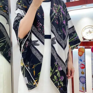 Dior Floral-Print Black Silk Scarf