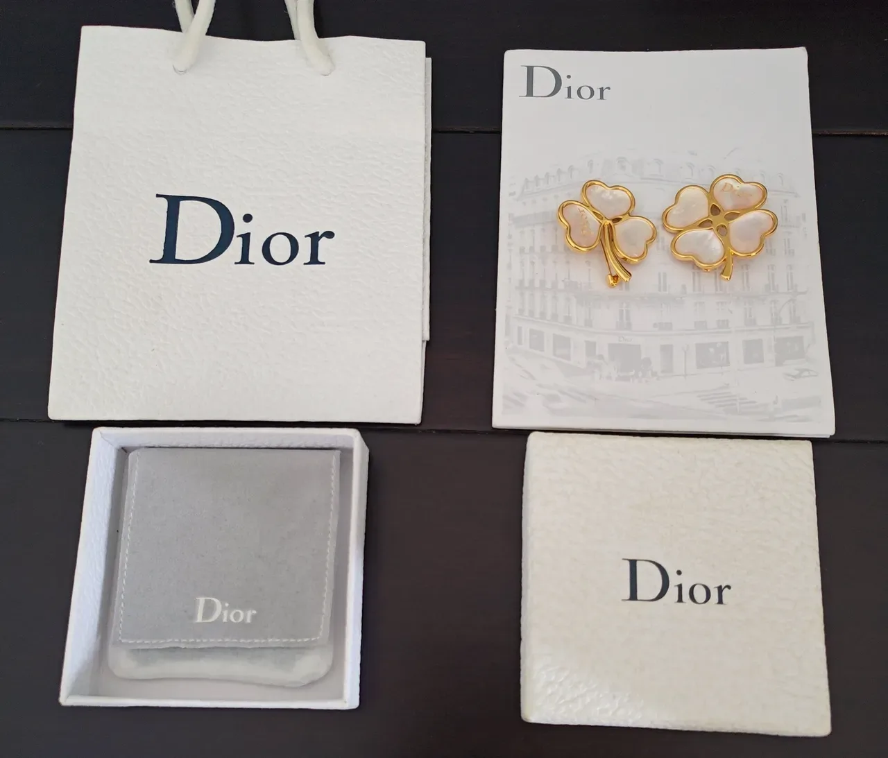 Dior Gold-Tone Pavé-Crystal Chain-Link CD Motif Earrings 3