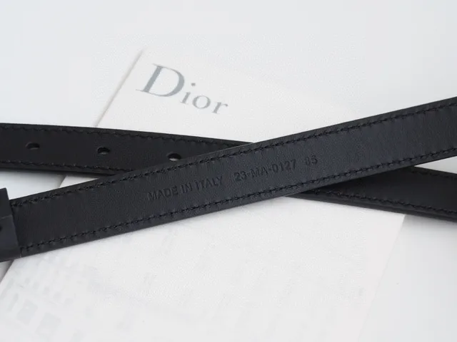 Dior Logo Buckle Black Leather Belt 3