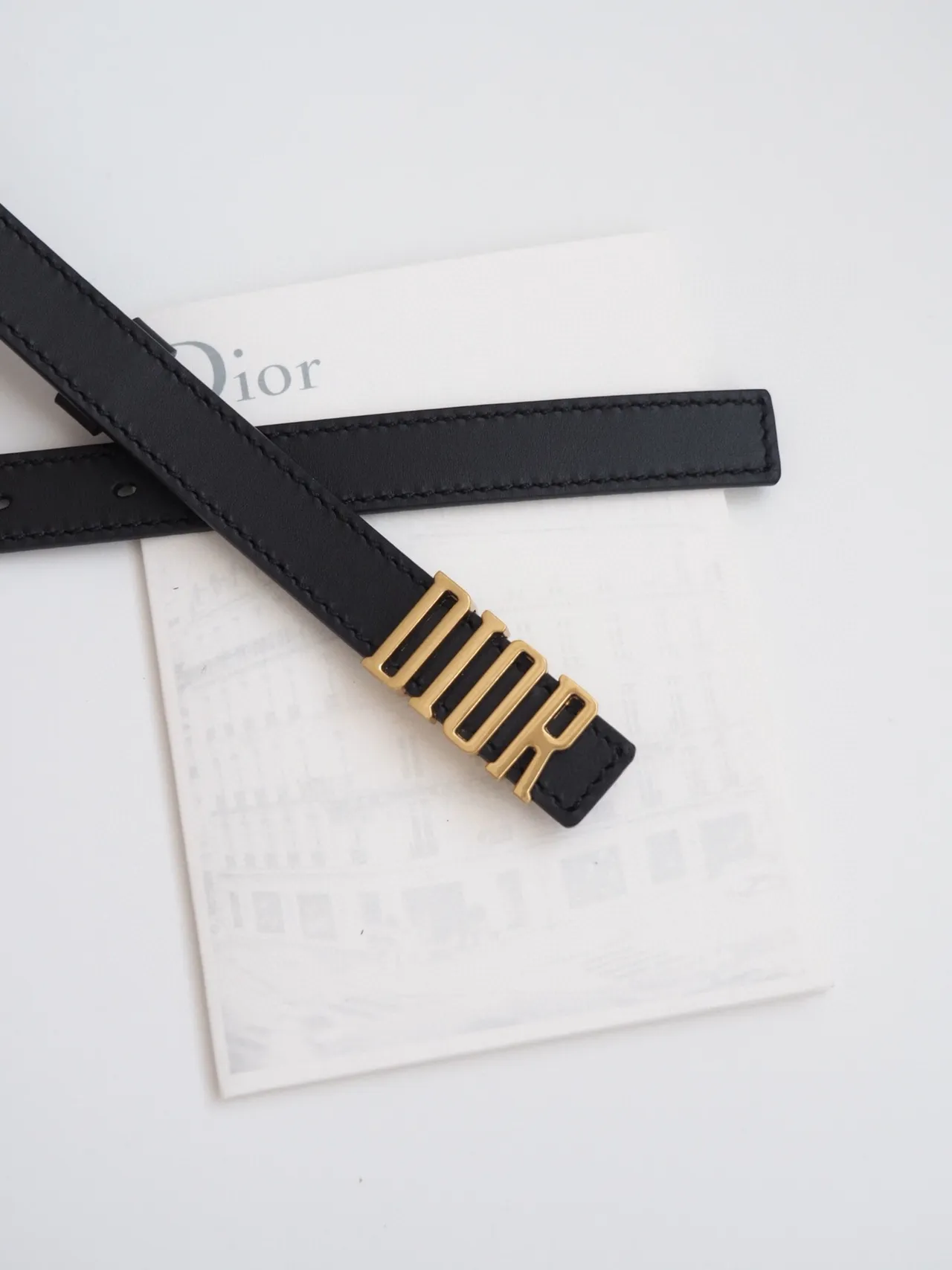 Dior Logo Buckle Black Leather Belt 4