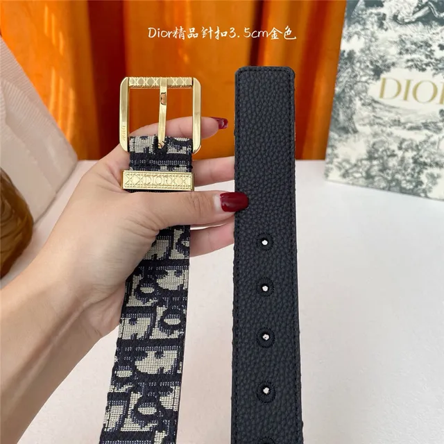 Dior Oblique Preto Prata Embossado Monogram Gunmetal Fivela de pino Cinto de couro 10