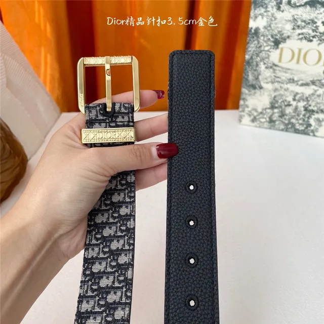 Dior Oblique Preto Prata Embossado Monogram Gunmetal Fivela de pino Cinto de couro 16